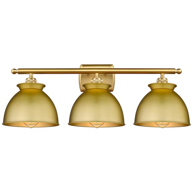 Image 1 Adirondack 28"W 3 Light Satin Gold Bath Vanity Light With Satin Gold S