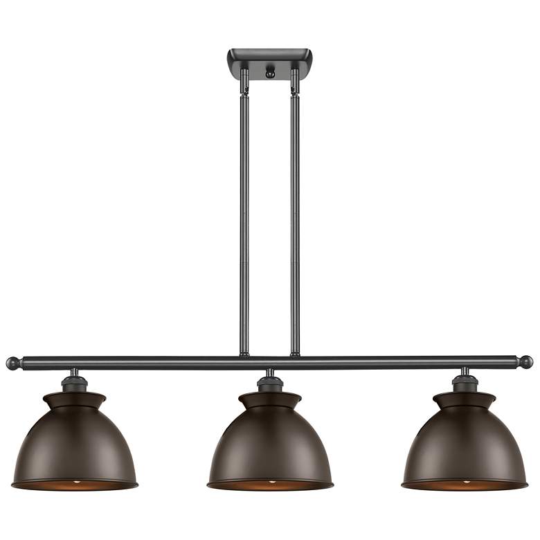 Image 1 Adirondack 36"W 3 Light Oil Rubbed Bronze Stem Island Light