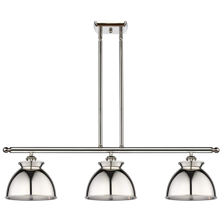 Image 1 Adirondack 36"W 3 Light Polished Nickel Stem Island Light