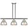 Adirondack 36"W Brushed Satin Nickel 3-Light Island Pendant