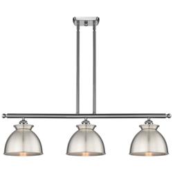 Adirondack 36"W Brushed Satin Nickel 3-Light Island Pendant