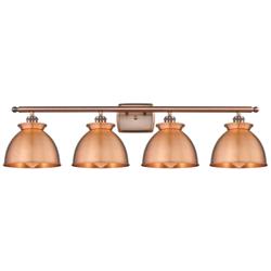 Adirondack 38&quot;W 4 Light Antique Copper Bath Light With Antique Copper