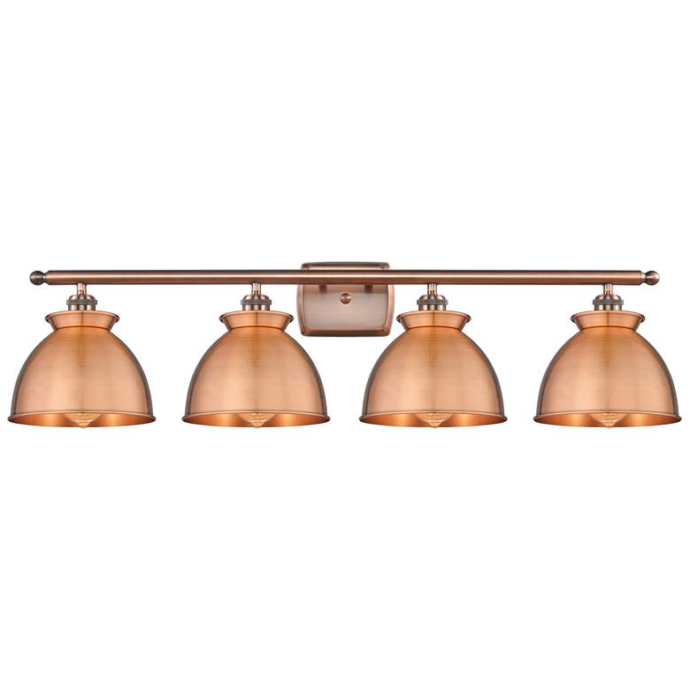 Image 1 Adirondack 38"W 4 Light Antique Copper Bath Light With Antique Copper