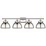 Adirondack 38"W 4 Light Polished Nickel Bath Light w/ Polished Nickel