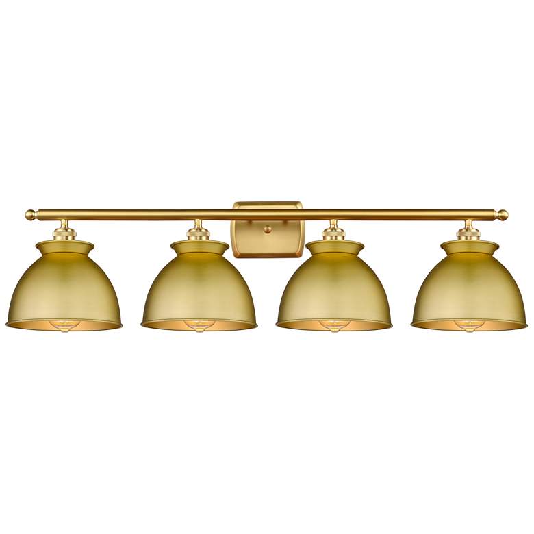 Image 1 Adirondack 38"W 4 Light Satin Gold Bath Vanity Light With Satin Gold S