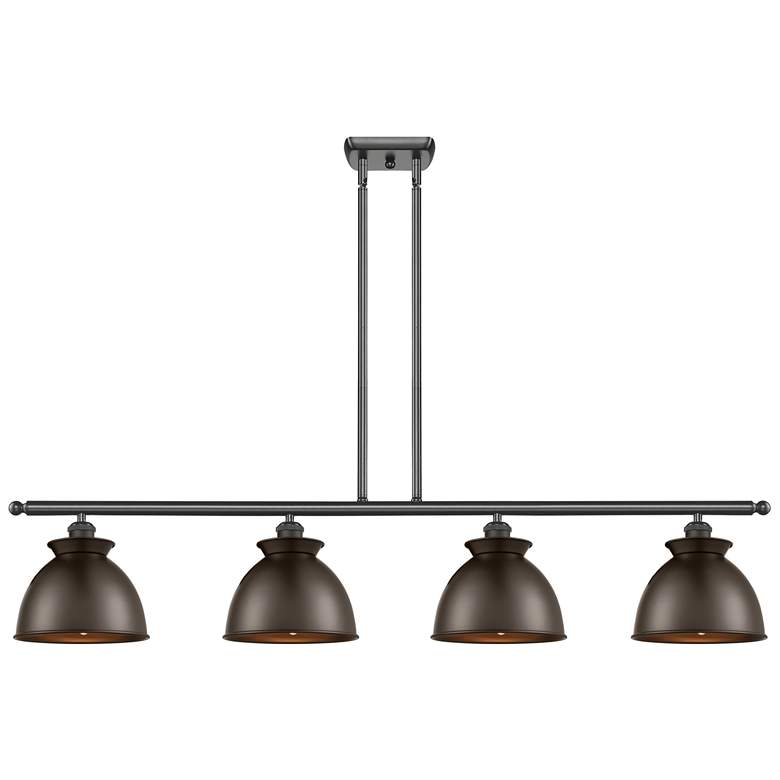 Image 1 Adirondack 48"W 4 Light Oil Rubbed Bronze Stem LED Island Light