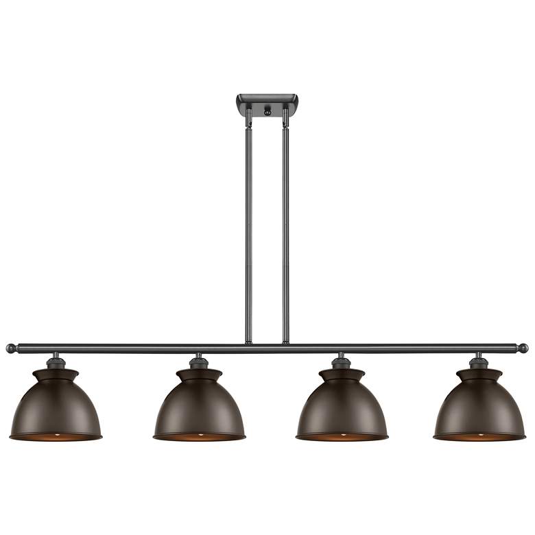 Image 1 Adirondack 48 inchW 4 Light Oil Rubbed Bronze Stem LED Island Light