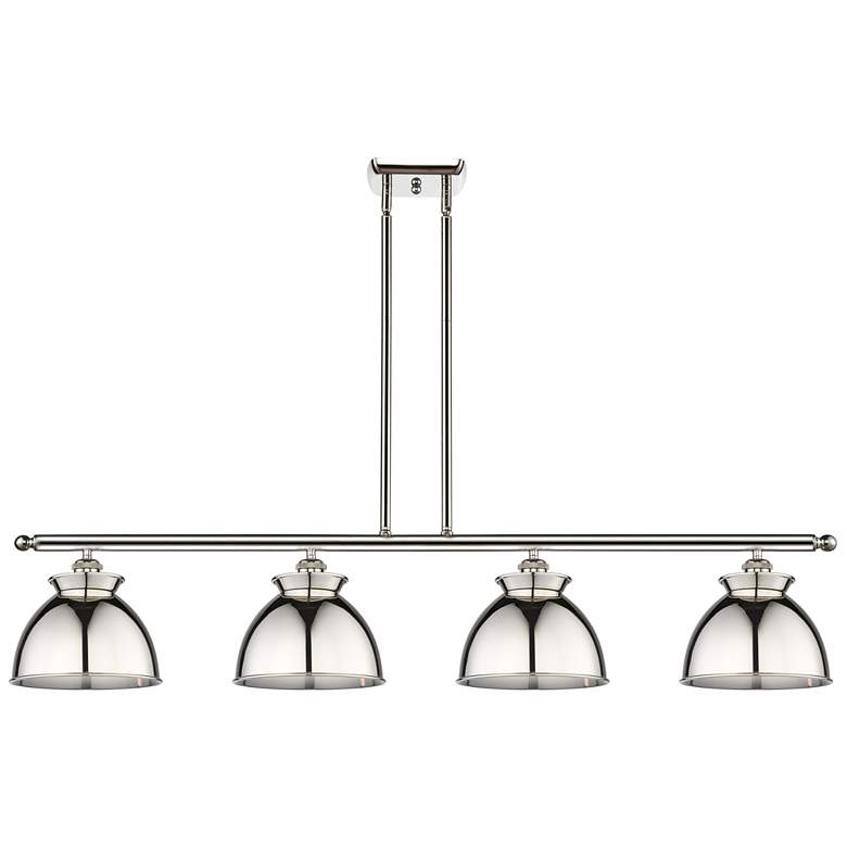 Image 1 Adirondack 48"W 4 Light Polished Nickel Stem Island Light