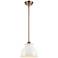 Adirondack 8.13" Wide Copper Stem Hung Mini Pendant w/ Glossy White Sh