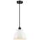 Adirondack 8.13" Wide Matte Black Corded Mini Pendant w/ Glossy White