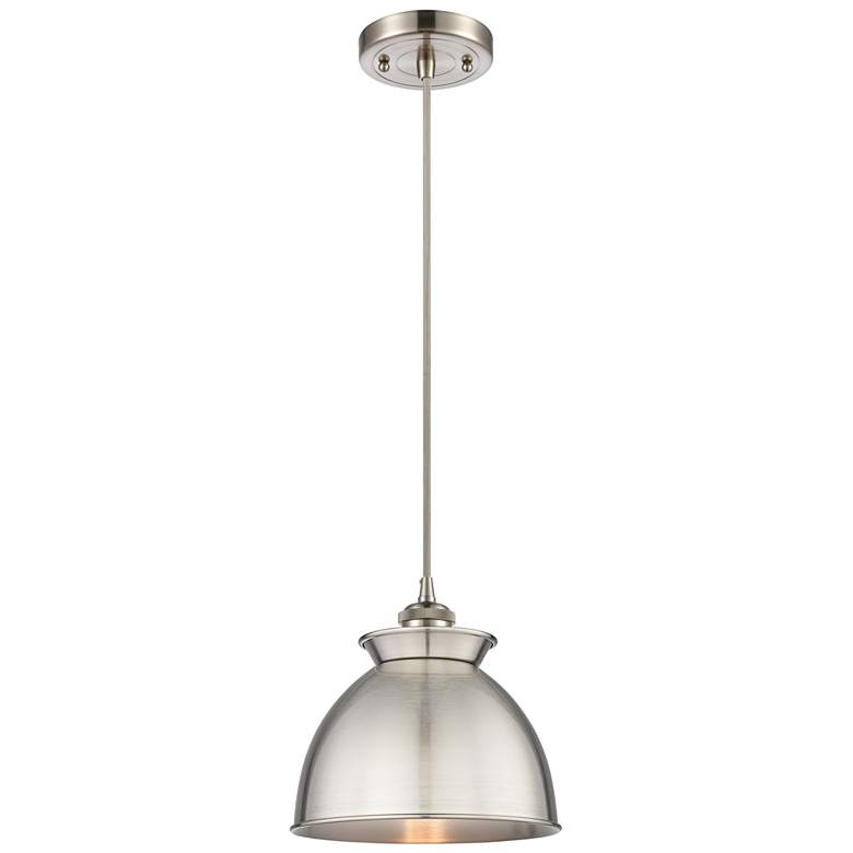 Image 1 Adirondack 8.13"W Brushed Satin Nickel Corded Mini Pendant
