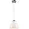 Adirondack 8.13"W Polished Chrome Corded Mini Pendant w/ Glossy White