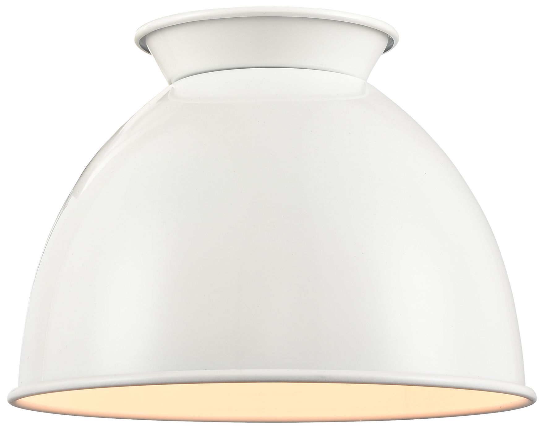 Image 3 Adirondack 8.5" Wide Copper Semi Flush Mount w/ Glossy White Shade more views