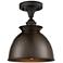 Adirondack 8.5"W Oil Rubbed Bronze Semi.Flush Mount