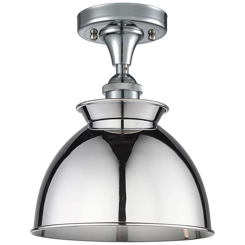 Image 1 Adirondack 8.5"W Polished Chrome Semi.Flush Mount w/ Polished Chrome S