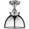 Adirondack 8.5"W Polished Chrome Semi.Flush Mount w/ Polished Chrome S