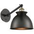 Adirondack 8 1/2" High Black Brass Adjustable Wall Sconce