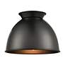 3_Adirondack 8 1/2" High Satin Gold Black Dome Wall Sconce more views