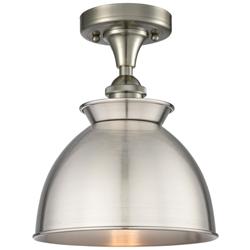 Adirondack 8 1/2" Wide Brushed Satin Nickel Ceiling Light