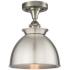 Adirondack 8 1/2" Wide Brushed Satin Nickel Ceiling Light
