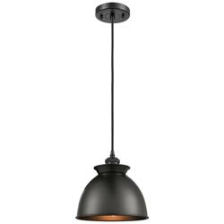 Adirondack 8" LED Mini Pendant - Matte Black - Matte Black Shade