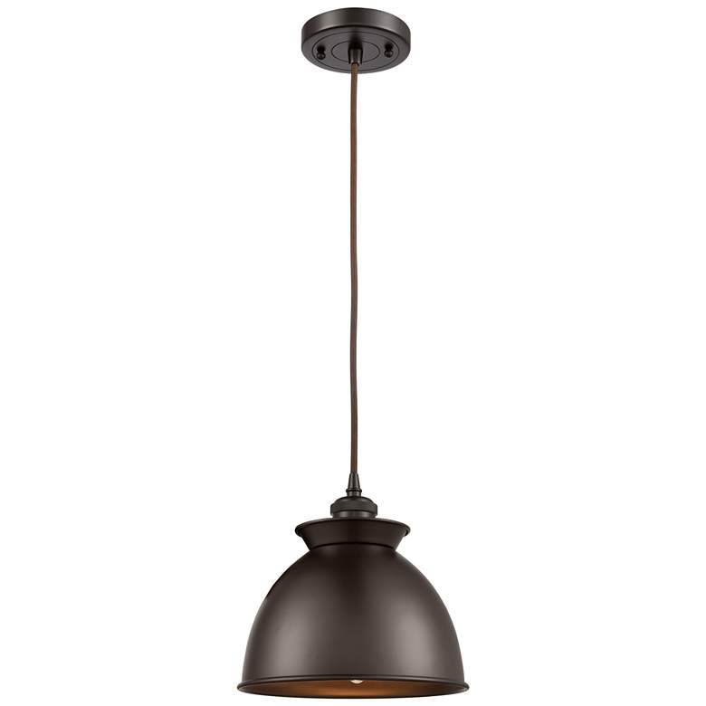Image 1 Adirondack 8" Oil Rubbed Bronze Cord Hung Mini Pendant