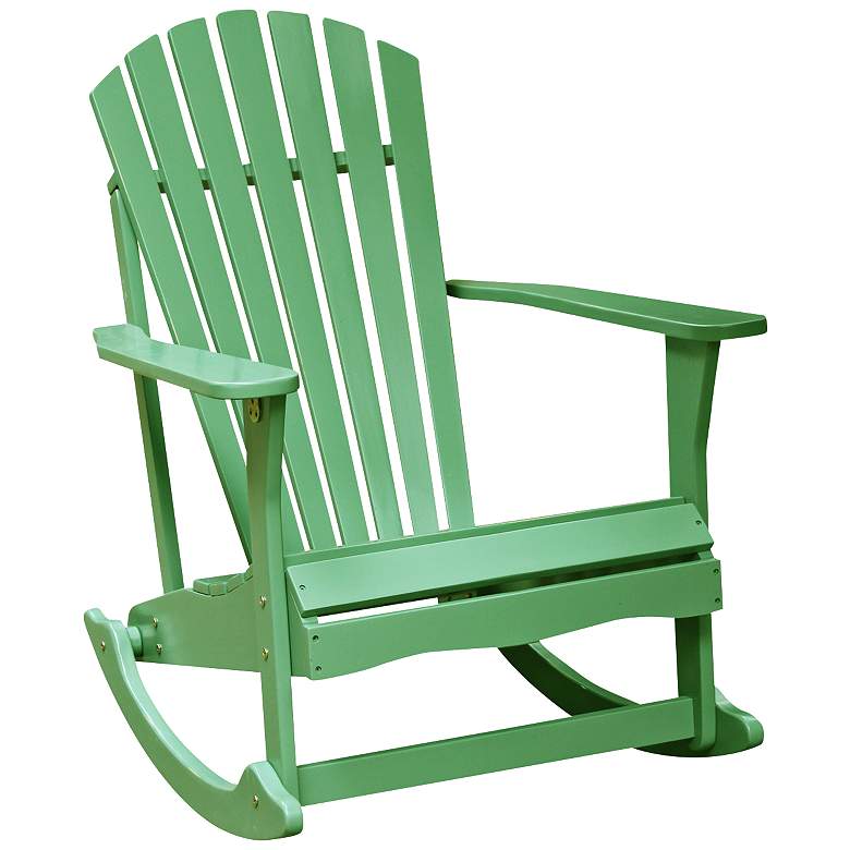 Image 1 Adirondack Moss Acacia Wood Rocker Chair
