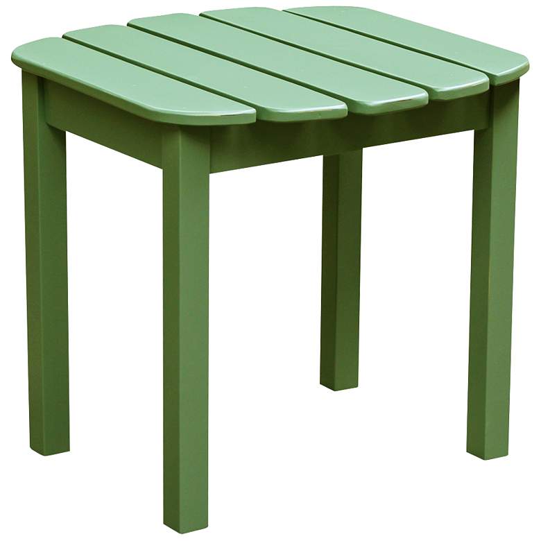 Image 1 Adirondack Style Moss Green Acacia Wood Outdoor Side Table