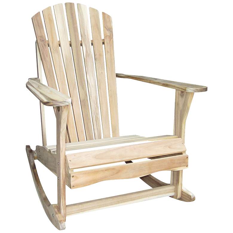 Image 1 Adirondack Unfinished Acacia Wood Rocker Chair