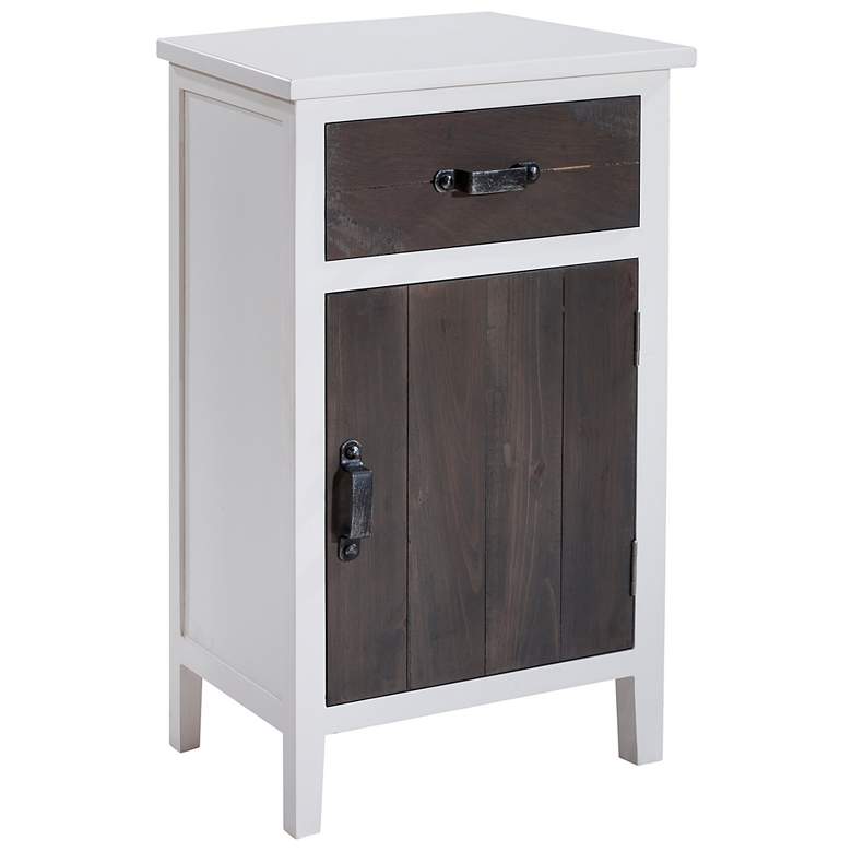 Image 1 Adirondack White Wood Single-Drawer Cabinet