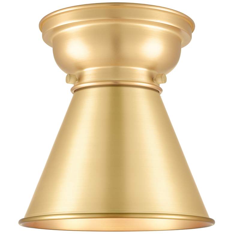 Image 1 Aditi Appalachian 8" Satin Gold Flush Mount w/ Satin Gold Shade