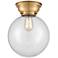 Aditi Beacon 10" Flush Mount - Brushed Brass - Clear Shade