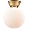 Aditi Beacon 10" Flush Mount - Brushed Brass - Matte White Shade