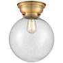 Aditi Beacon 10" LED Flush Mount - Brushed Brass - Seedy Shade
