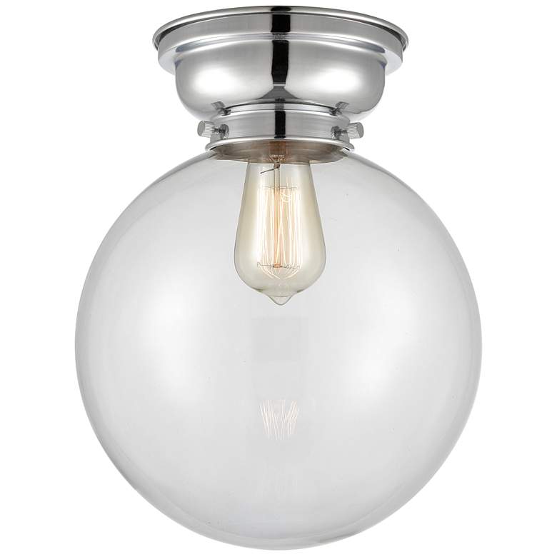 Image 1 Aditi Beacon 10" Polished Chrome Flush Mount w/ Clear Shade