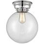 Aditi Beacon 10" Polished Chrome Flush Mount w/ Clear Shade