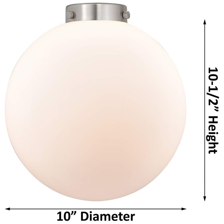 Image 4 Aditi Beacon 10" LED Flush Mount - Brushed Brass - Matte White Shade more views