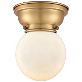 Image1 of Aditi Beacon 6" Flush Mount - Brushed Brass - Matte White Shade