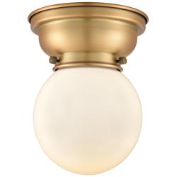 Aditi Beacon 6" Flush Mount - Brushed Brass - Matte White Shade
