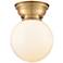 Aditi Beacon 8" LED Flush Mount - Brushed Brass - Matte White Shade