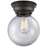 Aditi Beacon 8" LED Flush Mount - Matte Black - Clear Shade