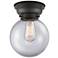 Aditi Beacon 8" LED Flush Mount - Matte Black - Clear Shade