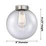 4_Aditi Beacon 8" LED Flush Mount - Brushed Brass - Matte White Shade more views