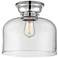 Aditi Bell 12" LED Flush Mount - Polished Chrome - Clear Shade