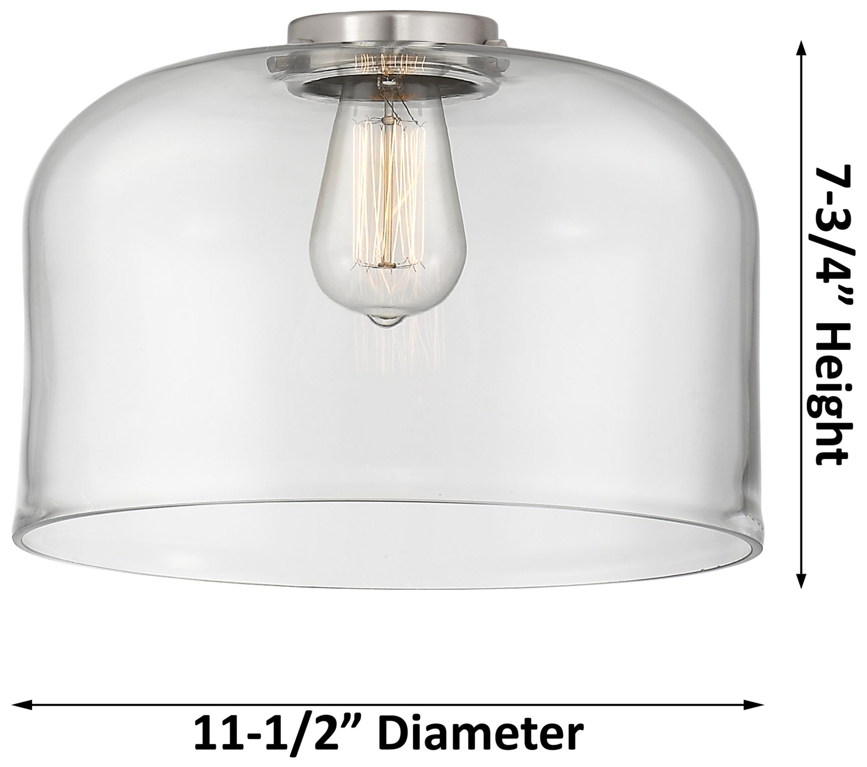 Image 4 Aditi Bell 12" LED Flush Mount - Oil Rubbed Bronze - Clear Shade more views