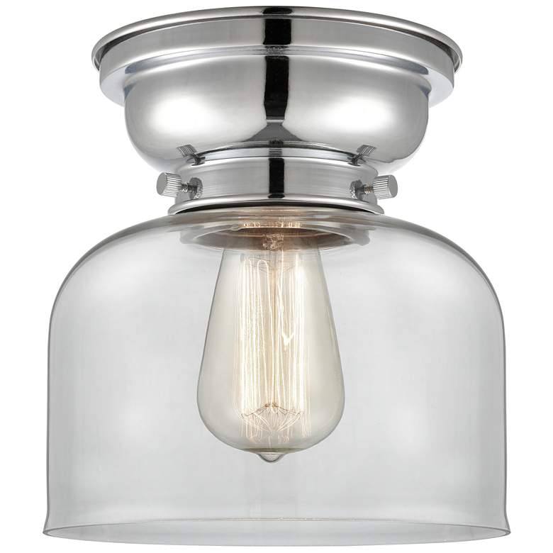 Image 1 Aditi Bell 8" LED Flush Mount - Polished Chrome - Clear Shade