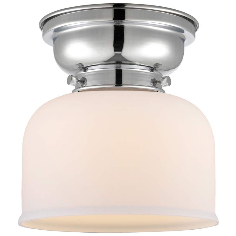 Image 1 Aditi Bell 8" LED Flush Mount - Polished Chrome - Matte White Shade