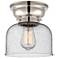 Aditi Bell 8" LED Flush Mount - Polished Nickel - Seedy Shade