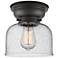 Aditi Bell 8" LED Flush Mount - Matte Black - Seedy Shade