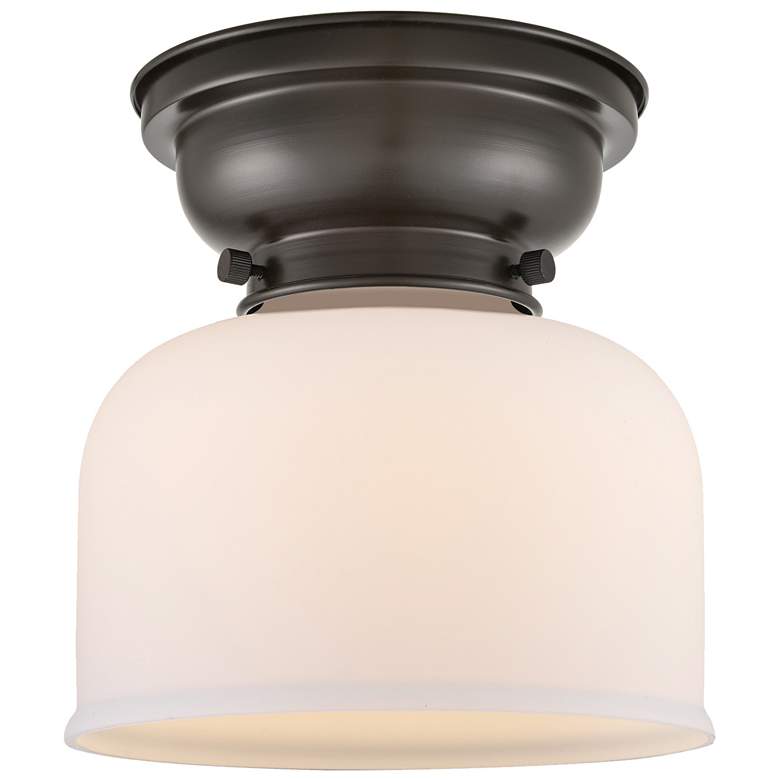 Image 1 Aditi Bell 8" LED Flush Mount - Oil Rubbed Bronze - Matte White Shade